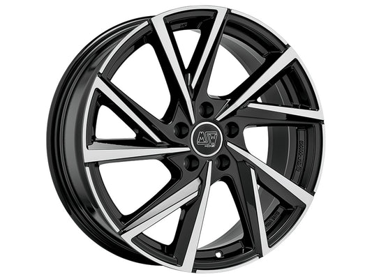 MSW 80-5 18x7.5" 5x114.3 ET50, Gloss Black, Machined Spokes