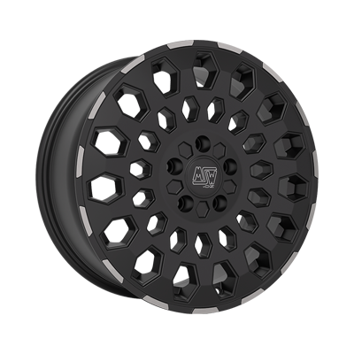 MSW 99 Van 18x7.5" 5x108 ET45, Matt Black Lip Polished