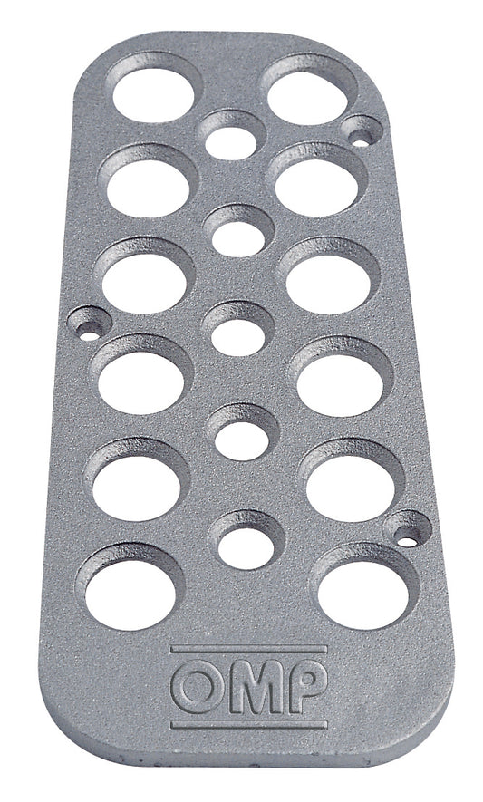 OMP Aluminum Driver's Footrest Pro Silver