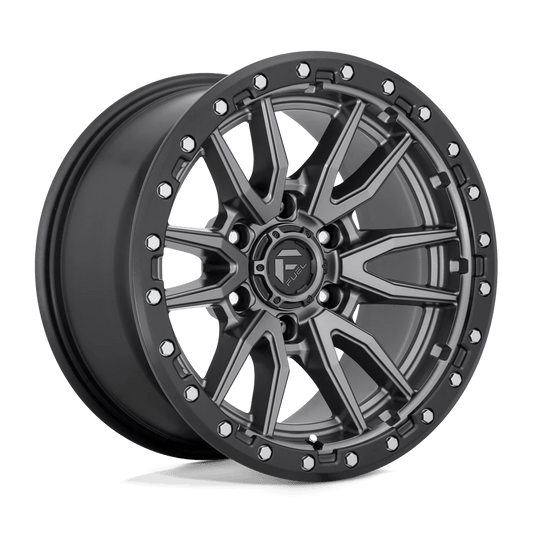 Fuel D680 Rebel 22X9" ET20, Flat Gunmetal, Black Ring