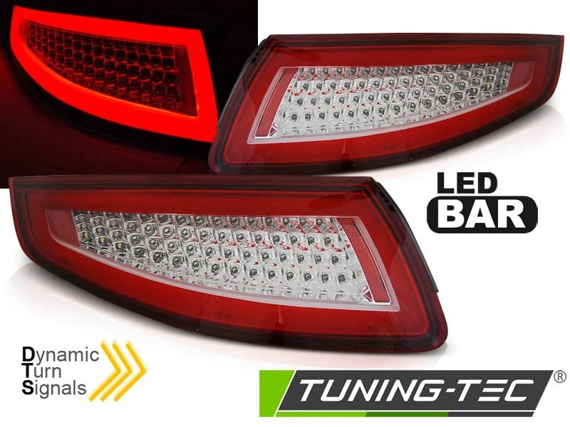 COPPIA FARI POSTERIORI A LED PORSCHE 911 997 04-09 ROSSO FRECCE DINAMICHE