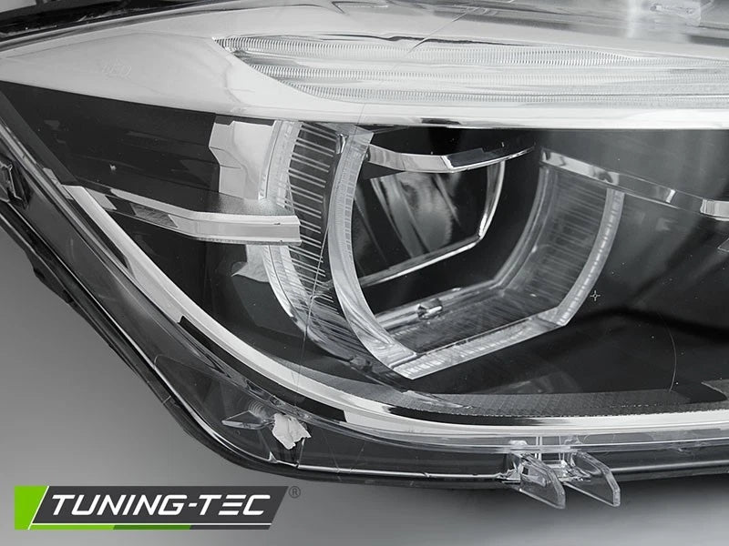 COPPIA fari full led Angel Eyes neri per BMW Serie 3 F30 F31 LCI 2015-2018
