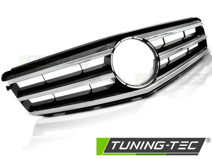 GRIGLIA CALANDRA ANTERIORE MERCEDES W204 2007-2014 CROMATO-NERO