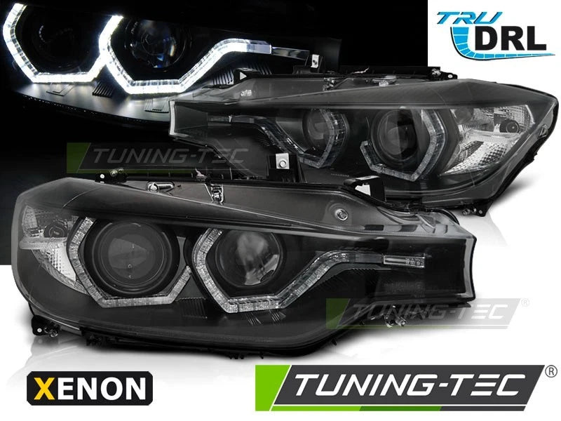 FARI ANTERIORI ANGEL EYES PER BMW SERIE 3 F30 F31 2011 2015 XENON pre lci