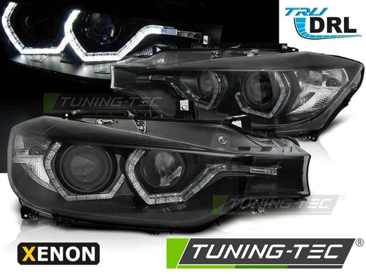 FARI ANTERIORI ANGEL EYES PER BMW SERIE 3 F30 F31 2011 2015 XENON pre lci
