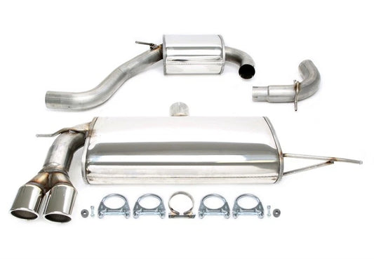 CENTRALE E FINALE MARMITTA in acciaio inox 2x80mm per VW Golf V/VI / AUDI A3 8P