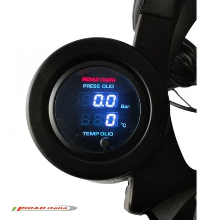 MANOEMTRO Pressione olio temperatura olio  vista 52mm ROAD ITALIA CON SENSORI