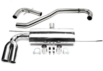 TERMINALE + CENTRALE DI SCARICO ACCIAIO INOX GOLF 5 AUDI A3 8P 1.6 - 1.9 - 2.0