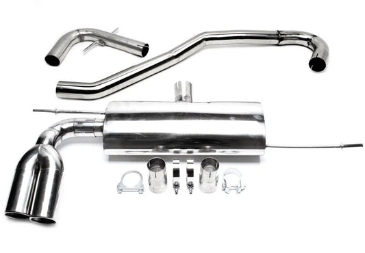 TERMINALE + CENTRALE DI SCARICO ACCIAIO INOX GOLF 5 AUDI A3 8P 1.6 - 1.9 - 2.0