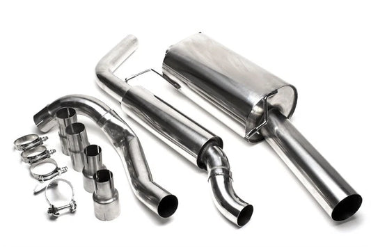 scarico CENTRALE E FINALE in acciaio inox 1x90mm per VW Golf I Scirocco II