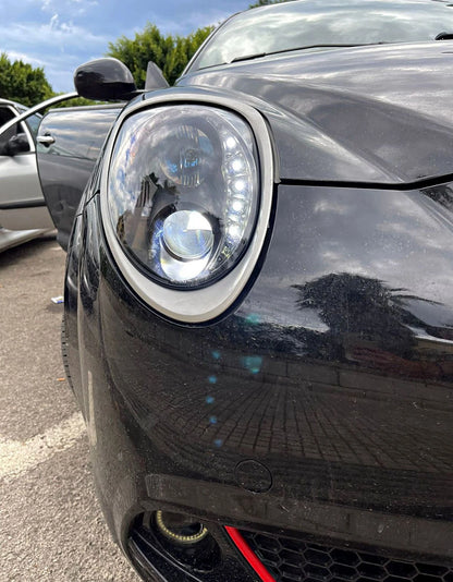 Coppia di Fari Anteriori LED DRL Inside per Alfa Romeo MITO 2008-Neri
