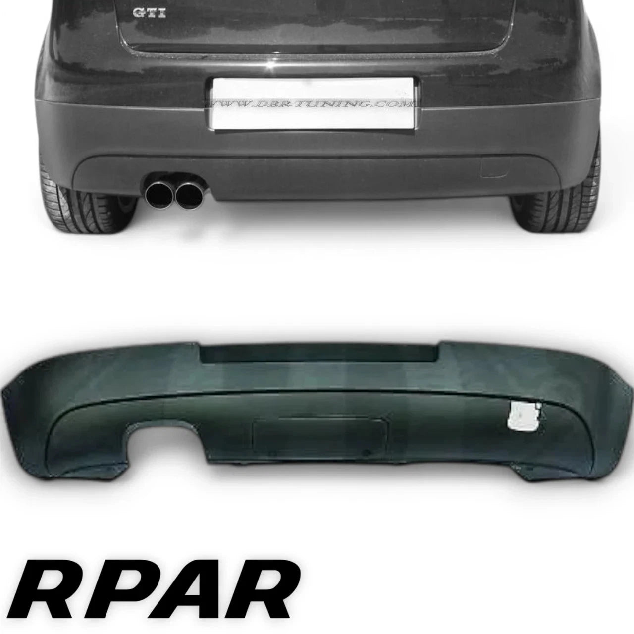 SottoParaurti posteriore GOLF V 03-08 parte inferiore Stile Gti nero ABS gancio