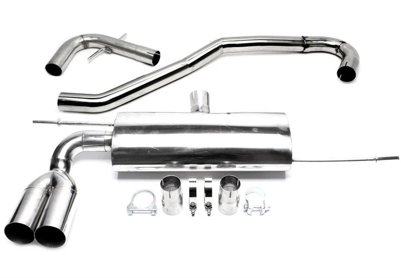 TERMINALE + CENTRALE DI SCARICO ACCIAIO INOX GOLF 5 AUDI A3 8P 1.6 - 1.9 - 2.0