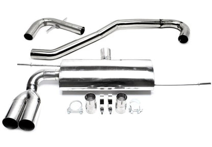 TERMINALE + CENTRALE DI SCARICO ACCIAIO INOX GOLF 5 AUDI A3 8P 1.6 - 1.9 - 2.0