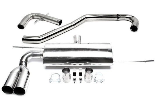 TERMINALE + CENTRALE DI SCARICO ACCIAIO INOX GOLF 5 AUDI A3 8P 1.6 - 1.9 - 2.0