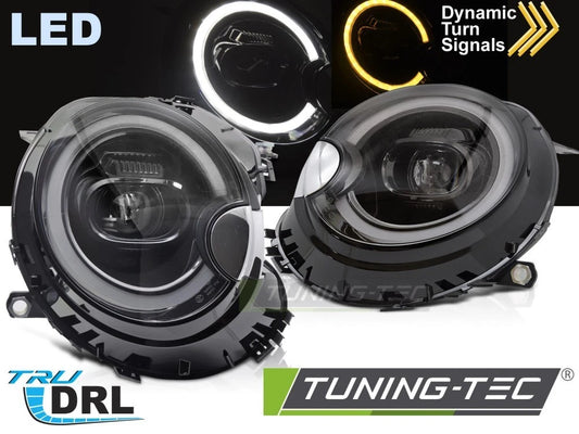 COPPIA fari neri FULL LED Mini Cooper R55 R56 R57 R58 R59 2006-2014