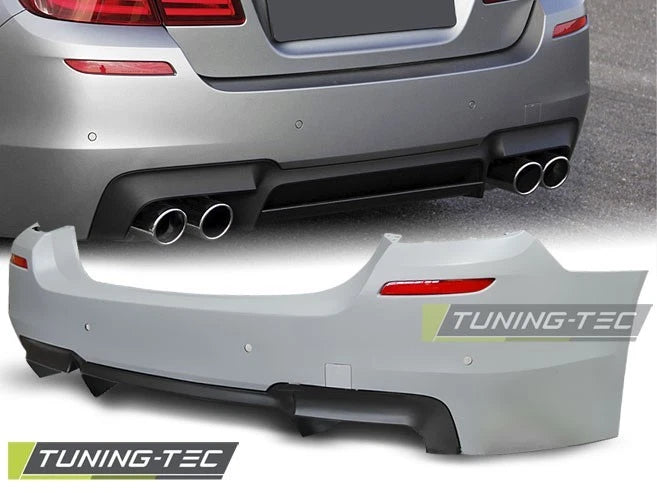 paraurti posteriore m sport look per BMW Serie 5 F10 10 - 17  doppio scarico