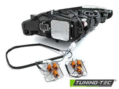 COPPIA fari full led Angel Eyes neri per BMW Serie 3 F30 F31 LCI 2015-2018