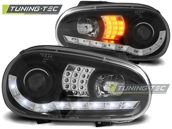 Coppia Fari Fanali led drl Anteriori VW GOLF 4