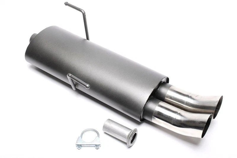 scarico acciaio inox 2x76mm per Peugeot 206 tutte le versioni 8v e 16v