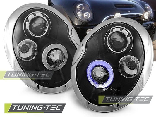 Coppia di Fari Anteriori per Mini COOPER R50 R53 2001-2006 Angel Eyes