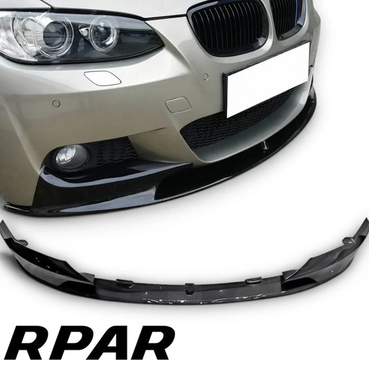 SOTTOPARAURTI LAMA ANTERIORE NERO LUCIDO PER BMW E92 E93 06-11 SERIE 3 M-TECH