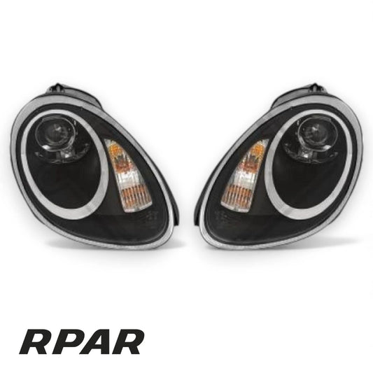 coppia Fari fanali BLACK anteriori xenon D2S Porsche Boxster 987c 2004 - 2008