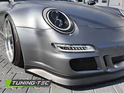 COPPIA FARI FANALI ANTERIORI XENON LED NERO per PORSCHE 911 (997) 04-09