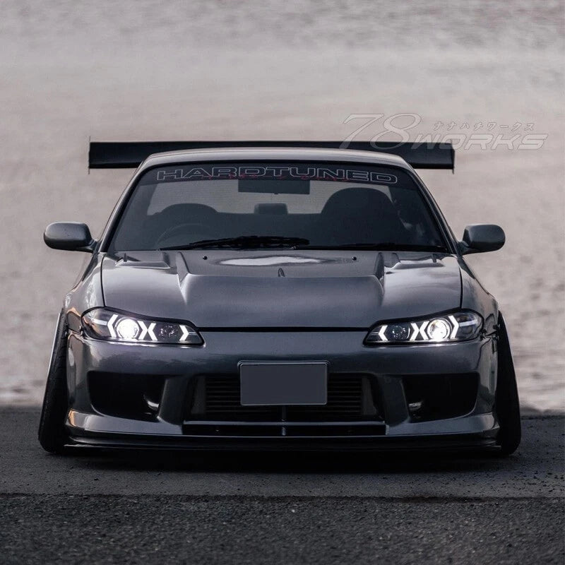 COPPIA FARI FANALI ANTERIORI ANGEL EYES NISSAN SILVIA S15 200SX Navan 78Works