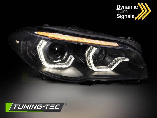 COPPIA FANALI FARI XENON 3D ANGEL EYES LED DRL BMW F10 F11 2013 2017