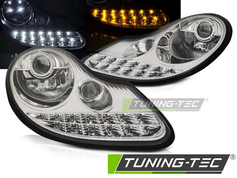 COPPIA FARI ANTERIORI LED PORSCHE BOXSTER 911 996 dal 1996 al 2004