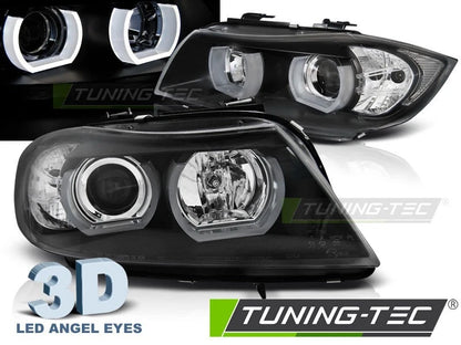 Coppia di Fari FANALI ANTERIORI 3D Angel EYES BMW E90 E91 2005-2008