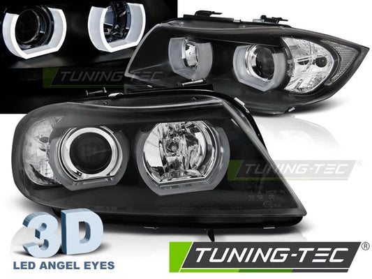 Coppia di Fari FANALI ANTERIORI 3D Angel EYES BMW E90 E91 2005-2008