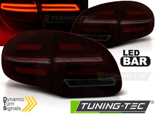 COPPIA FARI FANALI POSTERIORI PORSCHE CAYENNE 10-15 FUME LED SEQUENZIALE