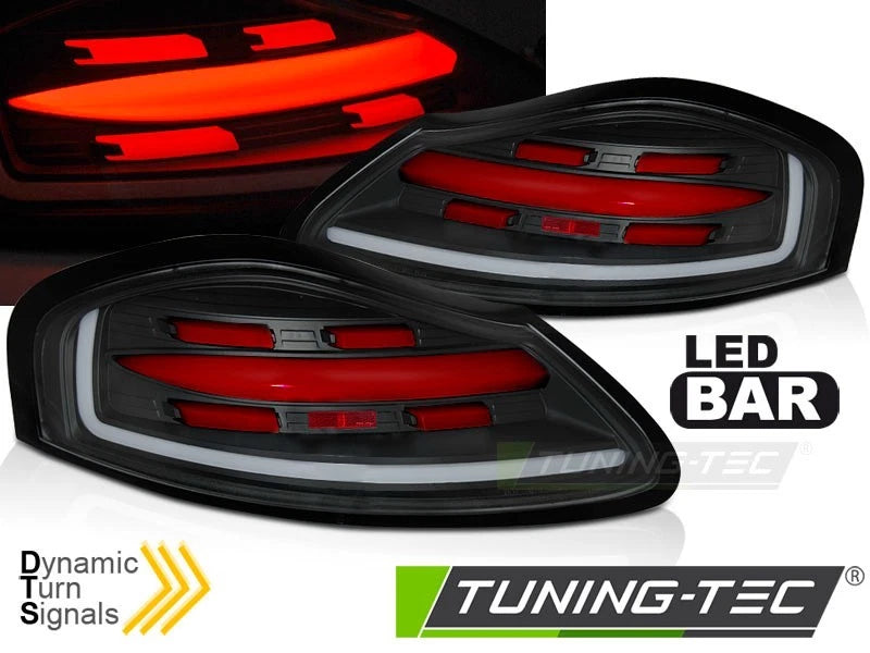 FARI FANALI POSTERIORI A BARRA LED BLACK SEQ per PORSCHE BOXSTER 986 96-04