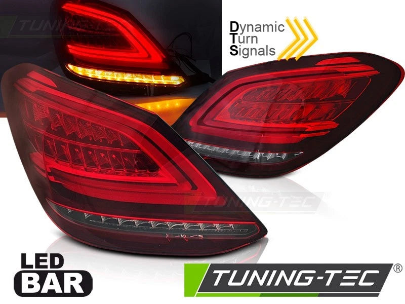 COPPIA FARI POSTERIORI A LED MERCEDES CLAS C W205 14-18 FRECCE DINAMICHE