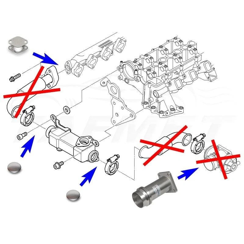 kit rimozione E G R delete M57 bmw e92 90 60 ecc tutte le serie E