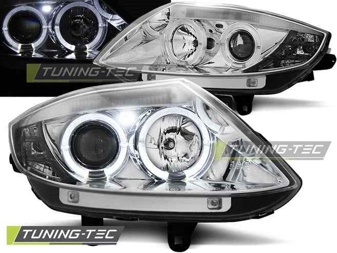 COPPIA FARI FANALI PER BMW Z4 E85 E86 02-08 ANGEL EYES