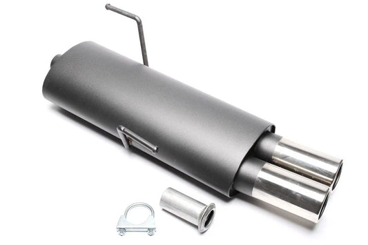scarico acciaio inox 2x76mm per Peugeot 206 tutte le versioni 8v e 16v