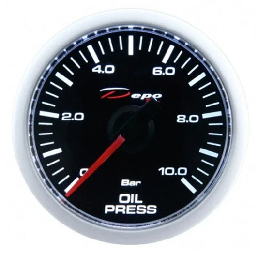 manometro Strumento DEPO racing Pressione olio - Serie Night glow 52mm