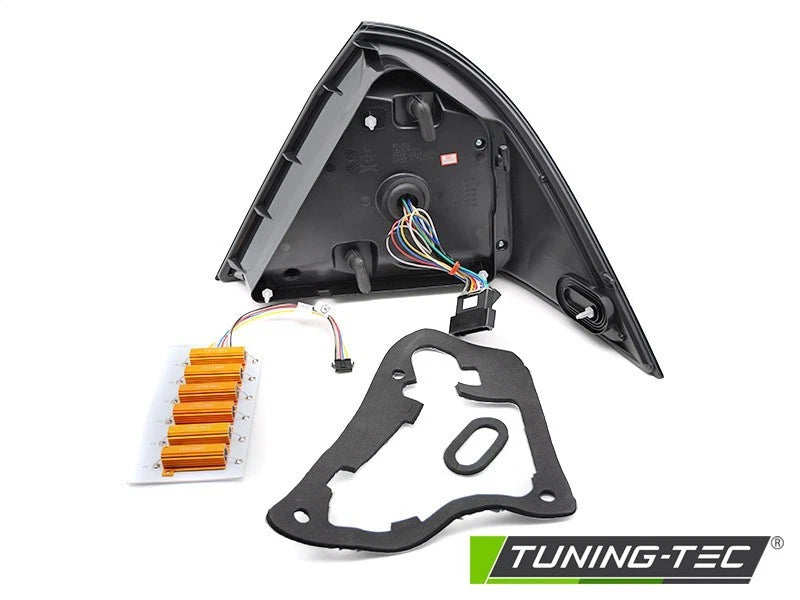 COPPIA FARI FANALI POSTERIORI MERCEDES W203 SEDAN 04-07 RED SMOKE LED BAR