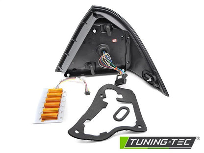 COPPIA FARI FANALI POSTERIORI MERCEDES W203 SEDAN 04-07 RED SMOKE LED BAR