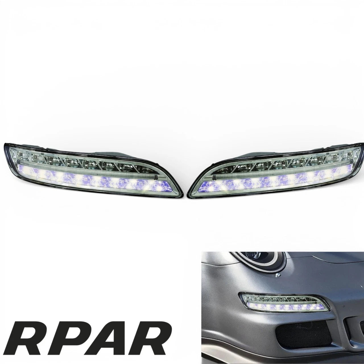 coppia luci diurna fanalini fari per paraurti PORSCHE 911 (997) 2004 - 2009