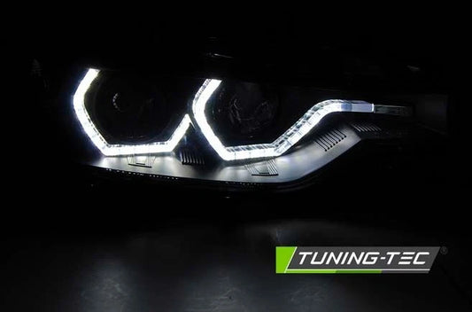 FARI ANTERIORI ANGEL EYES PER BMW SERIE 3 F30 F31 2011 2015 XENON pre lci