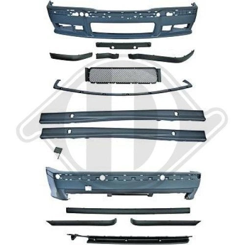 KIT PARAURTI ANTERIORIRE + POSTERIORE + MINIGONNE LOOK M3 BMW E36 1990 - 1999