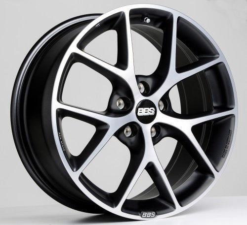 BBS SR 18x8" 5x112 ET52, Flat Black / Machined