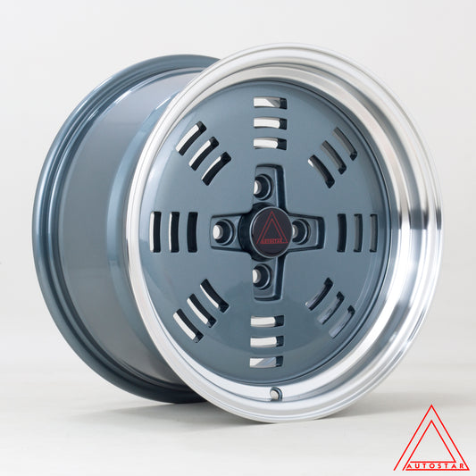 Autostar Sutorro 15x8" 4x100 ET25, Gunmetal, Polished Lip