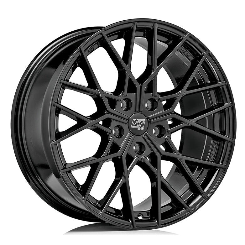 MSW 74 19x9" 5x120 ET45, Gloss Black, Machined Spokes