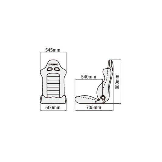 Bride Euroster II Cruz Bucket Seat - Black BE